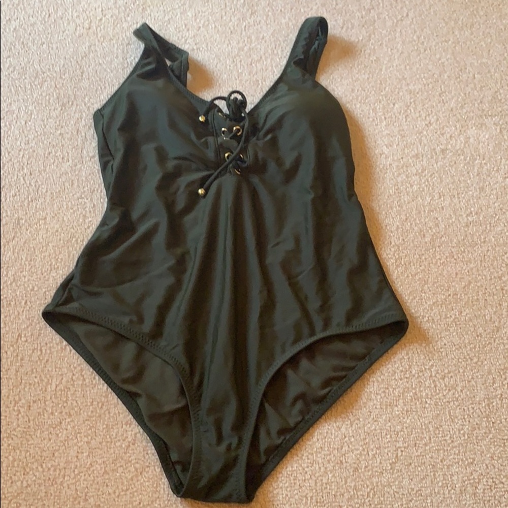 Olive green swimsuit